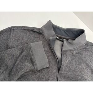 Under Armour Men's 3XL Gray Fleece 1/4 Zip Sweater ColdGear Pullover Logo, NICE!